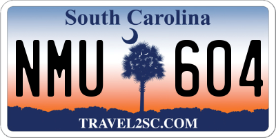 SC license plate NMU604
