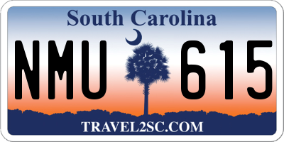 SC license plate NMU615