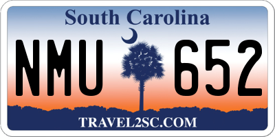 SC license plate NMU652