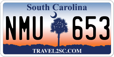 SC license plate NMU653