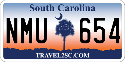 SC license plate NMU654