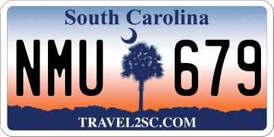 SC license plate NMU679