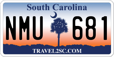 SC license plate NMU681
