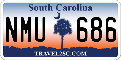 SC license plate NMU686