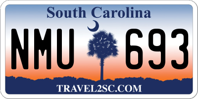 SC license plate NMU693
