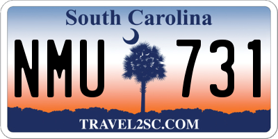 SC license plate NMU731