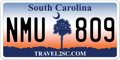 SC license plate NMU809