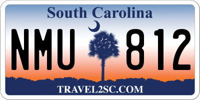 SC license plate NMU812