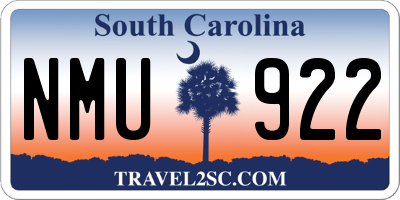 SC license plate NMU922