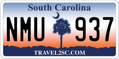 SC license plate NMU937