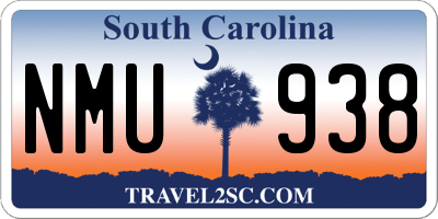SC license plate NMU938