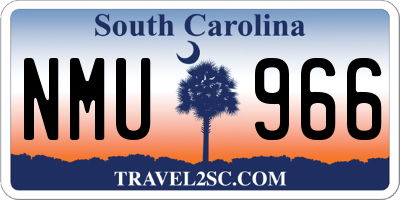 SC license plate NMU966