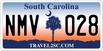 SC license plate NMV028