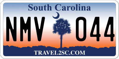 SC license plate NMV044