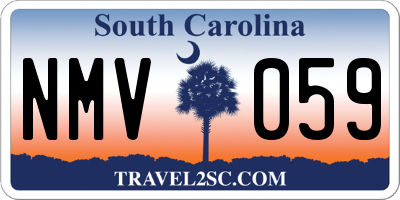 SC license plate NMV059