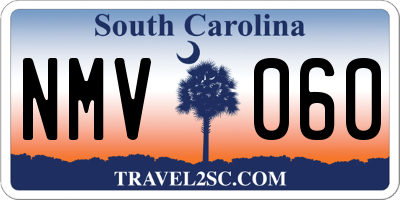 SC license plate NMV060