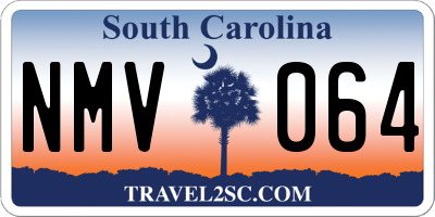 SC license plate NMV064