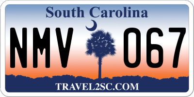 SC license plate NMV067