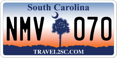 SC license plate NMV070