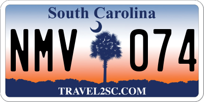 SC license plate NMV074