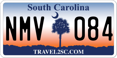 SC license plate NMV084