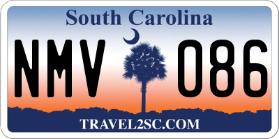 SC license plate NMV086