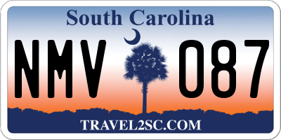 SC license plate NMV087