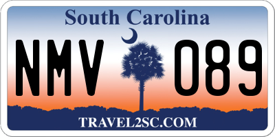 SC license plate NMV089
