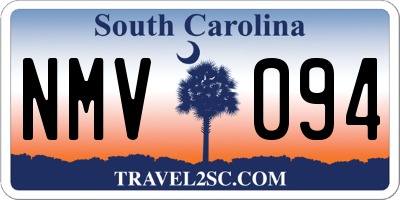 SC license plate NMV094