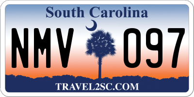 SC license plate NMV097