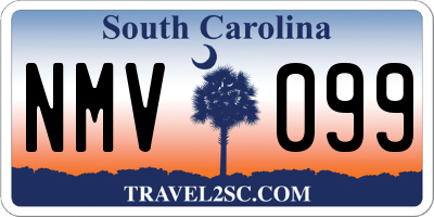 SC license plate NMV099