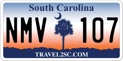 SC license plate NMV107