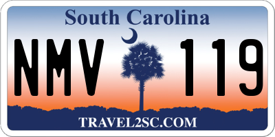 SC license plate NMV119