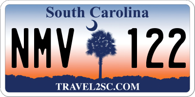 SC license plate NMV122