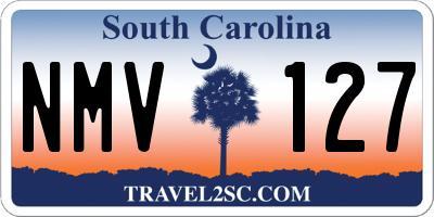 SC license plate NMV127