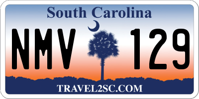 SC license plate NMV129