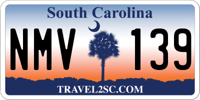 SC license plate NMV139