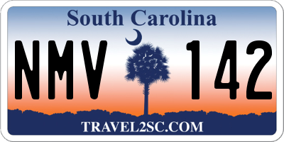 SC license plate NMV142