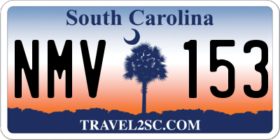 SC license plate NMV153