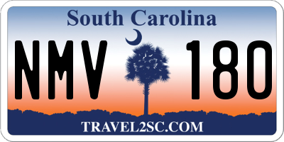 SC license plate NMV180