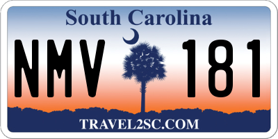SC license plate NMV181