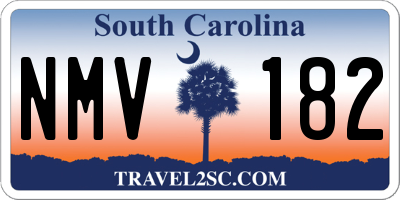 SC license plate NMV182