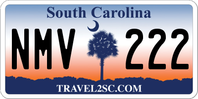 SC license plate NMV222