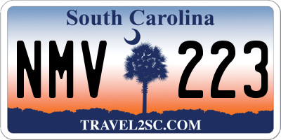 SC license plate NMV223