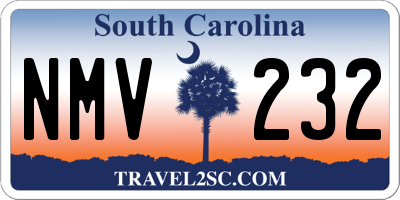 SC license plate NMV232
