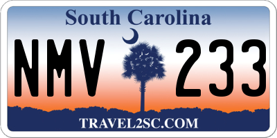 SC license plate NMV233