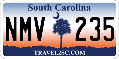 SC license plate NMV235