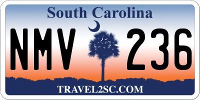 SC license plate NMV236