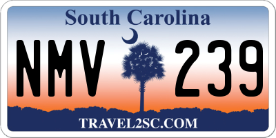 SC license plate NMV239