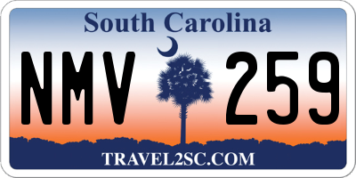 SC license plate NMV259